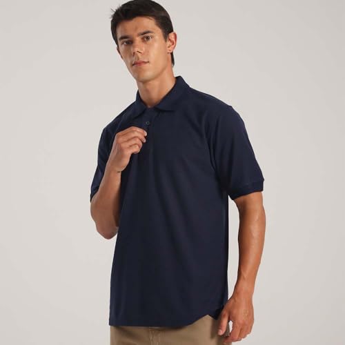 ZH Men's Golf Polo Shirts,3 Pack Polo Shirts for Men,Classic-Fit Polo Shirts,Breathable Polo Shirt for Men2