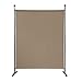 Produktbild QUICK STAR Paravent 150 x 190 cm Stoff Raumteiler Groß Garten Stellwand Trennwand Balkon Sichtschutz Beige
