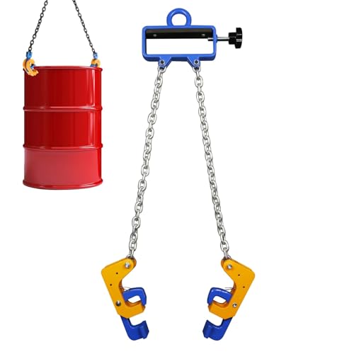 Morsetti resistenti con ganci e catene per sollevamento sicuro in garage, officina, traino e movimentazione