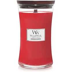 Woodwick Hourglass Vela Aromática en Tarro Grande, Rojo (Crimson Berrie), 610g