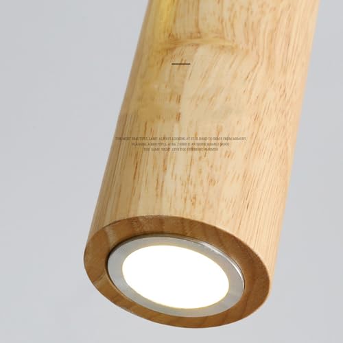 Lámpara colgante minimalista de madera con iluminación LED premium 5