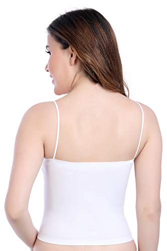 Image of PLUMBURY Women Lightly Padded Seamless Built in Bra Short Slip Camisole, Size S-3XL