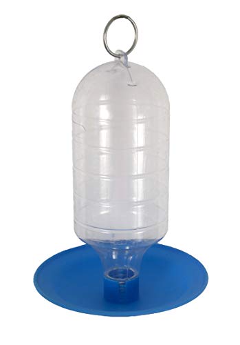 Supa Abreuvoir Suspendu pour Oiseaux Sauvages, Facile à remplir la Base, Le Plateau fournit Un Endroit Confortable pour Les Oiseaux de Jardin, Bleu, 16 x 16 x 22,5 cm