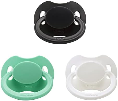 LittleForBig Bigshield Generation-II Big Sized Pacifier 3 Paci Pack - Black,White,Green
