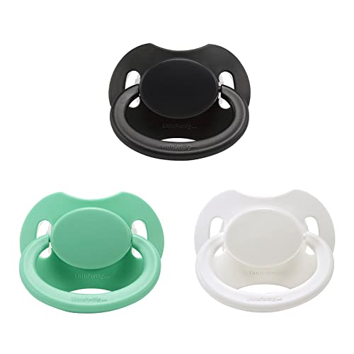 LittleForBig Bigshield Generation-II Big Sized Pacifier 3 Paci Pack - Black,White,Green LittleForBig Bigshield Generation-II Big Sized Pacifier 3 Paci Pack - Black,White,Green