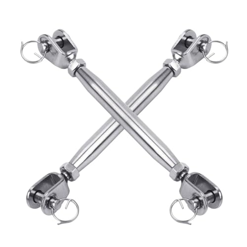 Juego de 5 tensores de acero inoxidable con cuerpo cerrado y mandíbula giratoria M6 miniatura 3