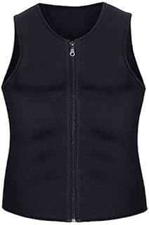 Body Shaper for Men Tummy Neoprene Slimming Tank Top Vest Weight Loss Gym Shirt with Zipper for Workout Mens Weight Loss and Muscle Building ,XL