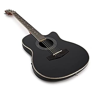 Guitare Électro-Acoustique Roundback par Gear4music Noir - Les Beatles, Paul McCartney, John Lennon, RIngo Starr, George Harrison Guitare Électro-Acoustique Roundback par Gear4music Noir – Image 5