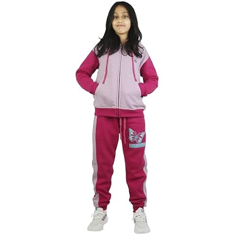 Bahob Girls Fleece Zip Hoodie Tracksuit Cover