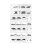 Autocollant 3D ABS Noir for Coffre de Voiture, Logo 316D, 318D, 325D, 328D, 330D, 320D(Chrome,316d)