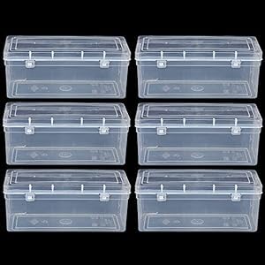EwingsEwings Multipurpose Plastic Rectangular Stackable Organizer Small Storage Container Box Combo Transparent Boxes for Jewellery/Medicines/Stationery/Cosmetics/Accessories(Pack of 6)