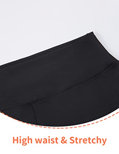 Nymphperi Ice Skating Pants For Girls Size 14-16 Years Old Solid Black Flared Warm Waterproof 4 Way Stretch Bell Bottoms For Teens Workout thumb #4