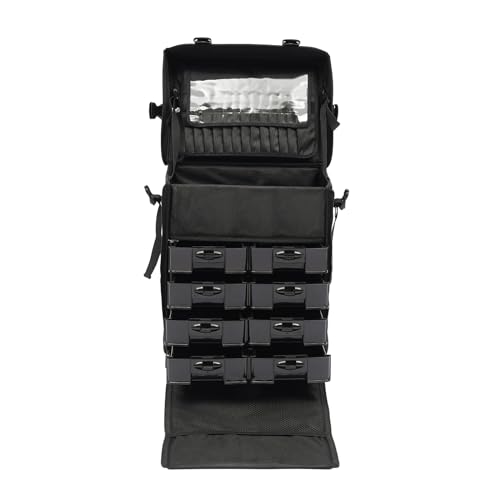 Rolling Makeup Case, Makeup Artist Travel Case, Cosmetology Case With Wheels, Cosmetic Train Organizer Hairdressing Box Make Up Station, Beauty Salon Cosmetic Suitcase Cart For Hairdresser, Artist