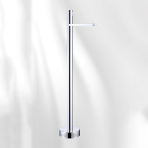 ISCBAFYX Badezimmer-Waschtischarmatur, freistehende Badewannenarmatur, heißes und kaltes Messing, Badezimmer, freistehende Armaturen, Badewannenmischbatterie, bodenmontierte Badewannenarmatur, Silber