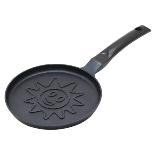Klausberg Poêle pour rôtir des crêpes, des plats, des beignets, des œufs, des biscuits, différents designs, 18 cm (modèle 2 soleil)