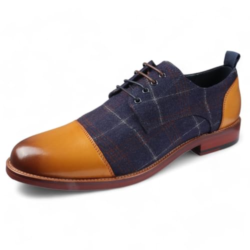 Men's Oxford Brown Leather Brogue Shoes - Ronnie2