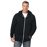 Kingsizeメンズ大きいサイズフリースジッパーフロントパーカー US サイズ: Tall - L カラー: ブラック