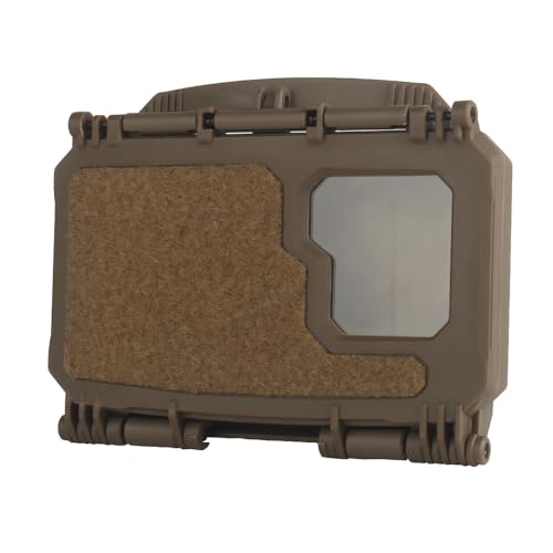 Tactical Phone Case Universal Integrated Phone Clamp MOLLE Holder Cell Phone Chest Mount with Viewing Window for Map Navigation Airsoft Hunting Vest Plate Carrier Outdoor Hiking