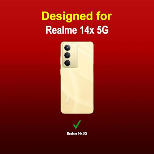 Image of Zapcase Back Case Cover for Realme 14x 5G | Compatible for Realme 14x 5G Back Cover | Liquid Silicon Magic Case with Camera Protection | Red
