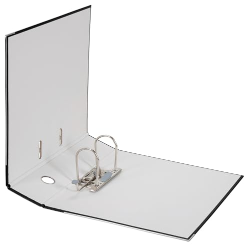 Original Falken 2er Pack PP-Color Ordner. Made in Germany. 8 cm breit DIN A4 Schwarz Vegan Kunststoff-Ordner Ringordner Aktenordner Briefordner Büroordner Plastikordner Schlitzordner