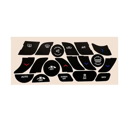 Bouton de climatisation usé pour Chrysler 200 (2014-2017) : autocollant de réparation intérieur