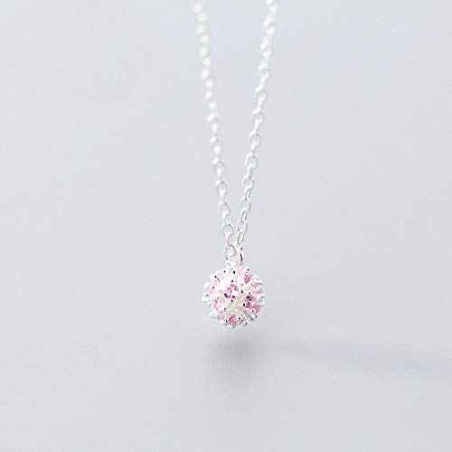 Autentyczne 100% 925 Sterling Silver Ball Wisiorek Naszyjnik Słodkie Ball Neckalces Dla Kobiet