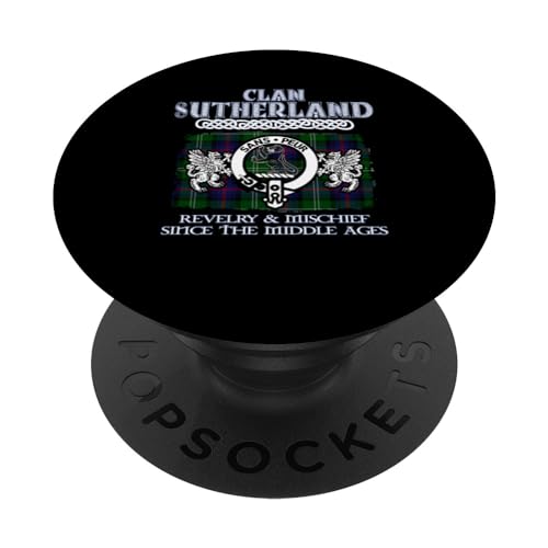 Clan Sutherland Sutherland Escocesa apellido PopSockets PopGrip Adhesivo