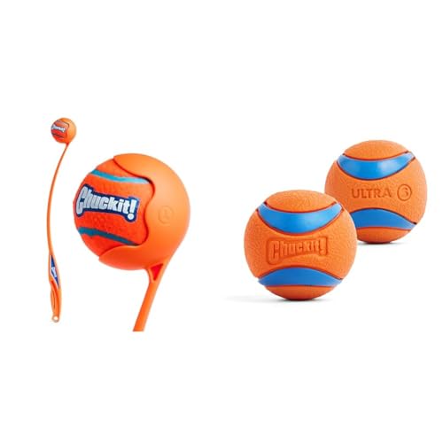 Chuckit! Sport Launcher - 26-inch & Ultra Toy - Small (2-inch, 2-Pack)