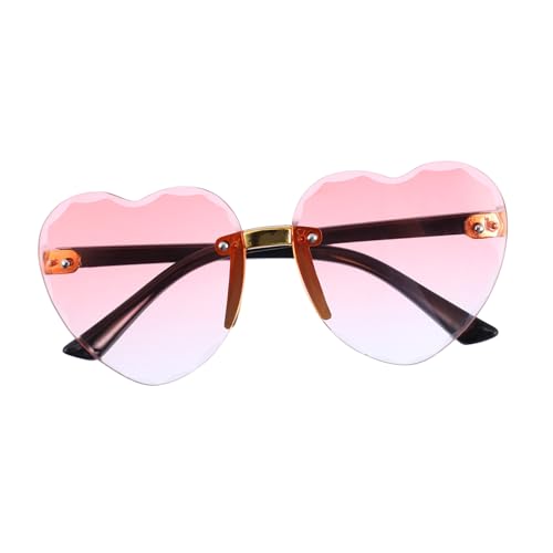 Homoyoyo 1Pair Heart Shape Frameless Sunglasses for Stylish Gradient Color Eyewear for Birthdays and Special Occasions Durable Material Fun Fashion Accessory for Boys