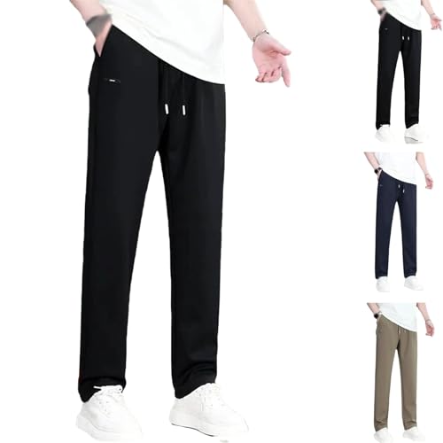 Pull on Waffle Stretch Casual Pants Aerostrides for Men Soft Breathable Loose Fit Lightweight for Work Travel