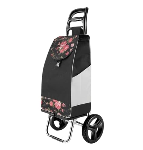 Wózek na zakupy, Przenośny, wodoodporny(Black)