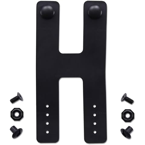 IWB Double Belt Loop - Heavy Duty Rubber – Black w/Pull-The-Dot Snaps/Durable Caps & Mounting Hardware - Belt Loop for IWB Carry - (Fit 1.25-2.00 Inch Belts (Adjustable) Cover