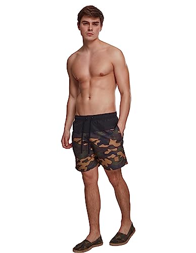 Preisvergleich Produktbild Urban Classics Herren Badehose Block Swim Shorts blk / woodcamo 5XL