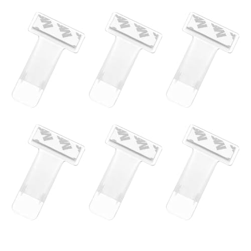 Duoleimi 6 soportes transparentes para tarjetas de aparcamiento, soporte para carné de aparcamiento para parabrisas, clips autoadhesivos para viñetas de parque fácil y para residentes en el coche,
