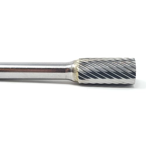 Fresa de Carburo Single Cut SA-3L 3/8 x 1 pulg en vástago 1/4 pulg miniatura 2
