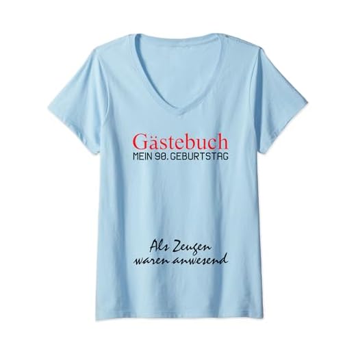 Mujer Gästebuch Mein 90. Geburtstag Libro de visitas Firma Camiseta Cuello V