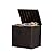 Keter City 30 Gallon Resin Outdoor Storage Box and Patio Furniture Side Table for Pool and Garden Accessories, Brown