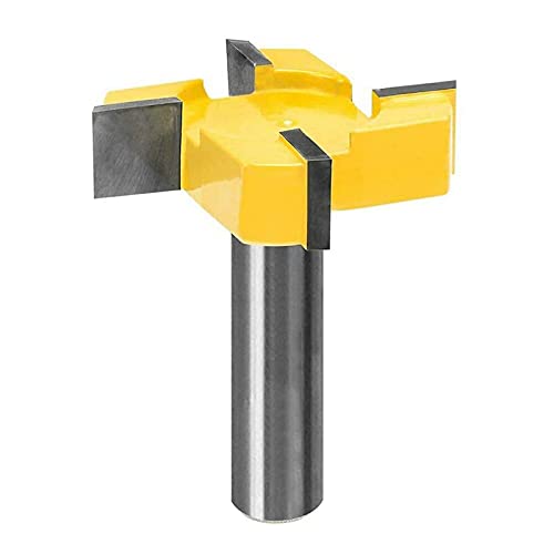 ZUZZEE CNC Spoilboard Surfacing Router Bit 1/2 Inch Shank 4 Flute Slab Flattening Router Bits Durable Carbide Planer Wood Milling Cutter Tipped Tool Woodworking Tool (1 Pack）
