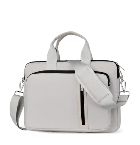 Bolsa para laptop, bolso de mano o bolso de hombro de 13 pulgadas, 15.6 pulgadas, 17.3 pulgadas, adecuado para la mayoría de las principales marcas de portátiles del mercado, beige, 13.3-14in