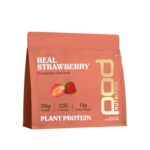 Image of Pea Protein Isolate Powder | Vegan Plant Protein, No Added Sugar, Dairy Free| Clean & Easy to Digest with Essential Amino Acids (1kg Pouch, Real Strawberry)