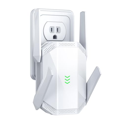 WiFi Extender Signal Booster, WiFi Extender, Long Range Wireless Repeater Amplifier with Ethernet Port, Covers Up to 20000 Sq
