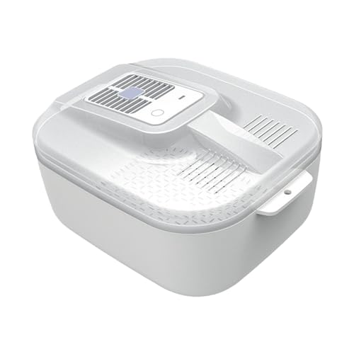PETSOLA Bandeja Descongeladora Multifunción Descongelador Rápido Placa de Cocina Caja con Cesta de Drenaje Material PP Resistente Lavavajillas Adecuada para C