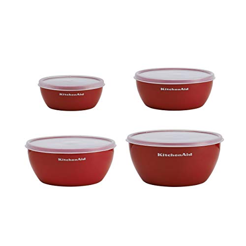 Kitchenaid Classic Prep Bowls With Lids, Set Of 4, Empire Red #TOP6