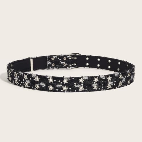 CYee Women Punk Gothic Belt Fairy Grunge Waist Belt Y2K Double Grommet Waistband Altnertive Star Buckle Accessories2
