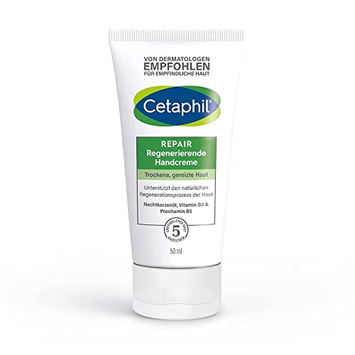 CETAPHIL Repair Regenerierende Handcreme, 50ml, Für beanspruchte, empfindliche und trockene Hände, Regeneriert nach belastender Tätigkeit, Mit Provitamin B5, Vitamin B3, Vitamin E & Nachtkerzensamenöl Cover