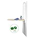 HOMZ Over-the-Door Steel Top Ironing Board, Foldable, with Free Set of Dryer Balls Included, White, 42
