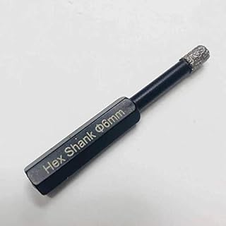 Diamond Tipped Drill Bit for Porcelain, Glass, Granite, and Ceramic Tile, 6mm, Heavy Duty with Wax Core for Cool Heat Dissipation, All-Purpose Drilling (1)