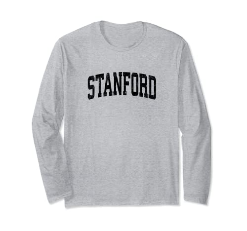 Stanford California CA Vintage Athletic Sports Design Nero Maglia a Manica