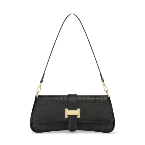 Image of KKXIU Shoulder Bag for Women Small Hobo Handbag Mini Retro Clutch Purses | Trendy Classic Underarm Crossbody Bag with Zipper Closure, Vegan Leather, Removable Strap