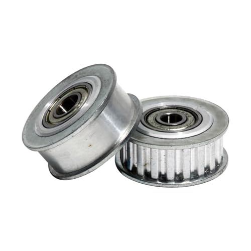 Durable 2pcs XL 20T Type Idler Pulleys, Width 11mm Bore 5/6/7/8/10/12/15mm Transmission Idler Pulley Bearing Timing Pulley (Size : 7mm, Style : with Teeth)